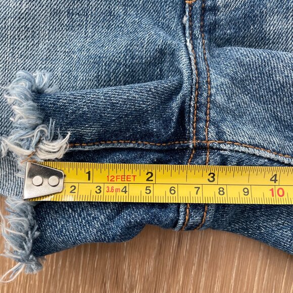 Levi’s Shorts Women 30 Waist 501 Original Fit High Rise Denim Blue Button Fly - Picture 10 of 14